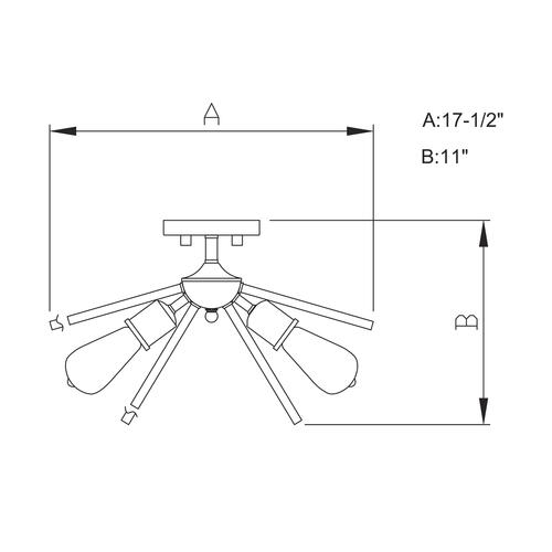 Buy 😀 Patriot Lighting® Estelle Nautral Brass 3 Light Semi-Flush Mount Ceiling Light 🛒 7 Buy 😀 Patriot Lighting® Estelle Nautral Brass 3 Light Semi-Flush Mount Ceiling Light 🛒 - Image 5