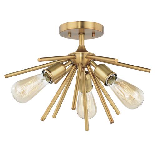 Buy 😀 Patriot Lighting® Estelle Nautral Brass 3 Light Semi-Flush Mount Ceiling Light 🛒 3 Buy 😀 Patriot Lighting® Estelle Nautral Brass 3 Light Semi-Flush Mount Ceiling Light 🛒