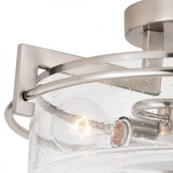 Buy 🤩 Patriot Lighting® Addison Satin Nickel Semi-Flush Mount Ceiling Light 🎁 -Patriot Lighting Sales C0170 2