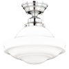 Buy 🧨 Patriot Lighting® Huntley Satin Nickel Semi-Flush Mount Ceiling Light 🔔 -Patriot Lighting Sales C0176