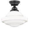 Cheap 💯 Patriot Lighting® Huntley Oil Rubbed Bronze Semi-Flush Mount Ceiling Light ❤️ -Patriot Lighting Sales C0178