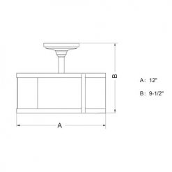 Best Pirce 🥰 Patriot Lighting® Akron Oil Rubbed Bronze Semi-Flush Mount Ceiling Light 🤩 -Patriot Lighting Sales C0186 DWG