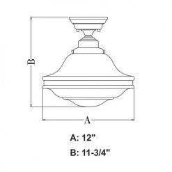 Best Sale ⭐ Patriot Lighting® Huntley Satin Nickel Semi-Flush Mount Ceiling Light 🔥 -Patriot Lighting Sales C0197 DWG