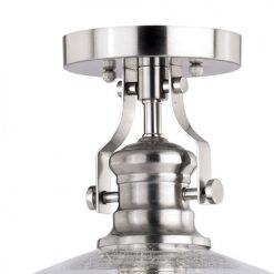 Hot Sale 🔥 Patriot Lighting® Beloit Satin Nickel Semi-Flush Mount Ceiling Light 🎉 -Patriot Lighting Sales C0204 1