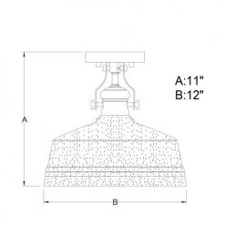 Hot Sale 🔥 Patriot Lighting® Beloit Satin Nickel Semi-Flush Mount Ceiling Light 🎉 -Patriot Lighting Sales C0204 DWG