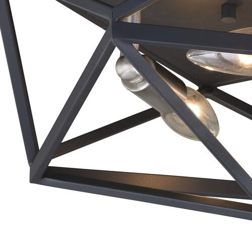 Outlet 😍 Patriot Lighting® Hailey Satin Nickel Flush Mount Ceiling Light 🔔 4 Outlet 😍 Patriot Lighting® Hailey Satin Nickel Flush Mount Ceiling Light 🔔 - Image 2