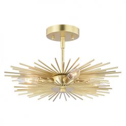 Best reviews of 😀 Patriot Lighting® Nikko Gold Semi-Flush Mount Ceiling Light 🧨