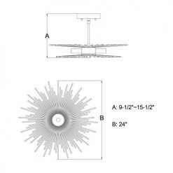 Discount 🤩 Patriot Lighting® Nikko Gold Semi-Flush Mount Ceiling Light 😀 13 Discount 🤩 Patriot Lighting® Nikko Gold Semi-Flush Mount Ceiling Light 😀 -Patriot Lighting Sales C0228 DWG