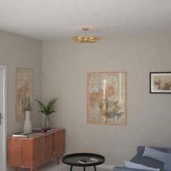 Discount 🤩 Patriot Lighting® Nikko Gold Semi-Flush Mount Ceiling Light 😀 11 Discount 🤩 Patriot Lighting® Nikko Gold Semi-Flush Mount Ceiling Light 😀 -Patriot Lighting Sales C0228 L1