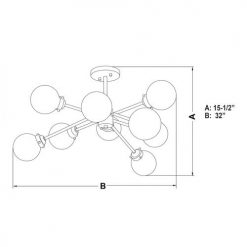 Top 10 🔔 Patriot Lighting® Orbit Oil Rubbed Bronze 9 Light Semi-Flush Mount Ceiling Light ✨ 15 Top 10 🔔 Patriot Lighting® Orbit Oil Rubbed Bronze 9 Light Semi-Flush Mount Ceiling Light ✨ -Patriot Lighting Sales C0238 DWG