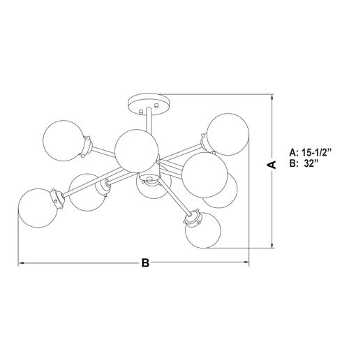Top 10 🔔 Patriot Lighting® Orbit Oil Rubbed Bronze 9 Light Semi-Flush Mount Ceiling Light ✨ 9 Top 10 🔔 Patriot Lighting® Orbit Oil Rubbed Bronze 9 Light Semi-Flush Mount Ceiling Light ✨ - Image 7