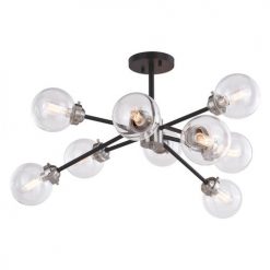 Promo 🔔 Patriot Lighting® Orbit Oil Rubbed Bronze 9 Light Semi-Flush Mount Ceiling Light 😍