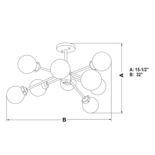 Promo 🔔 Patriot Lighting® Orbit Oil Rubbed Bronze 9 Light Semi-Flush Mount Ceiling Light 😍 7 Promo 🔔 Patriot Lighting® Orbit Oil Rubbed Bronze 9 Light Semi-Flush Mount Ceiling Light 😍 - Image 5