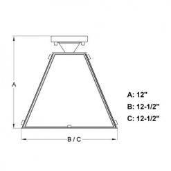 Cheap ⭐ Patriot Lighting® Tremont Matte Black Semi-Flush Mount Ceiling Light 🤩 -Patriot Lighting Sales C0240 DWG