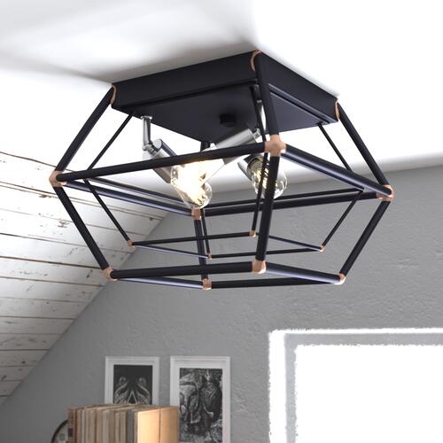 Budget 🛒 Patriot Lighting® Bartlett Oil Rubbed Bronze 3 Light Flush Mount Ceiling Light 💯 7 Budget 🛒 Patriot Lighting® Bartlett Oil Rubbed Bronze 3 Light Flush Mount Ceiling Light 💯 - Image 5