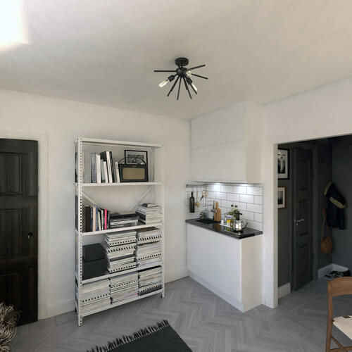 Discount ⭐ Patriot Lighting® Estelle Matte Black 3 Light Semi-Flush Mount Ceiling Light 🔔 7 Discount ⭐ Patriot Lighting® Estelle Matte Black 3 Light Semi-Flush Mount Ceiling Light 🔔 - Image 5