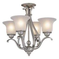 Coupon 🌟 Patriot Lighting® Monrovia Brushed Nickel 4 Light Chandelier 🧨 -Patriot Lighting Sales CH35404BN 1