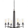 Coupon 😍 Patriot Lighting® Nolie 6-Light Matte Black Chandelier 🎁 -Patriot Lighting Sales CHM6MBK2