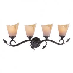 Best deal ✨ Patriot Lighting® Capri Black Walnut 4 Light Vanity Light 🛒