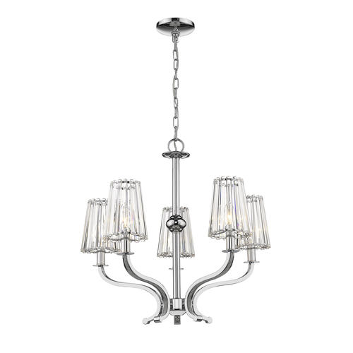 Cheapest 👍 Patriot Lighting® Elegant Home Erida Chrome 5-Light Chandelier 💯 4 Cheapest 👍 Patriot Lighting® Elegant Home Erida Chrome 5-Light Chandelier 💯 - Image 2
