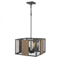Best Pirce ✨ Patriot Lighting® Elegant Home Finn III Black Rustic Wood Cage Pendant 😉 -Patriot Lighting Sales FinnIII 2