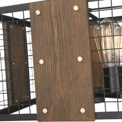 Best Pirce ✨ Patriot Lighting® Elegant Home Finn III Black Rustic Wood Cage Pendant 😉 -Patriot Lighting Sales FinnIII 5