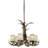 Budget 😀 Patriot Lighting® Yoho Black Walnut 6 Light Chandelier 🔥 -Patriot Lighting Sales H0016
