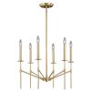 Wholesale 🎉 Patriot Lighting® Kedzie Natural Brass 6 Light Chandelier 😀 -Patriot Lighting Sales H0178