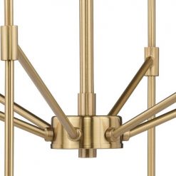 Wholesale 🎉 Patriot Lighting® Kedzie Natural Brass 6 Light Chandelier 😀 -Patriot Lighting Sales H0178 2