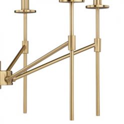 Wholesale 🎉 Patriot Lighting® Kedzie Natural Brass 6 Light Chandelier 😀 -Patriot Lighting Sales H0178 3