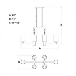 Top 10 ❤️ Patriot Lighting® Addison Satin Nickel 8 Light Chandelier 🤩 -Patriot Lighting Sales H0190 DWG