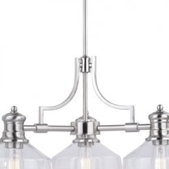 Budget 🛒 Patriot Lighting® Beloit Satin Nickel 3 Light Chandelier 🎉 -Patriot Lighting Sales H0220 2