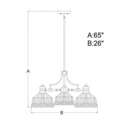 Budget 🛒 Patriot Lighting® Beloit Satin Nickel 3 Light Chandelier 🎉 -Patriot Lighting Sales H0220 DWG