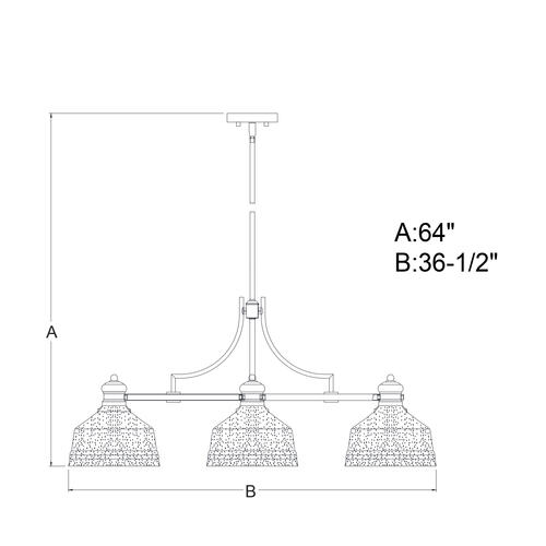 New 🔔 Patriot Lighting® Beloit Satin Nickel 3 Light Chandelier 🔥 7 New 🔔 Patriot Lighting® Beloit Satin Nickel 3 Light Chandelier 🔥 - Image 5