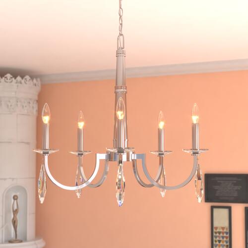 New 🛒 Patriot Lighting® Hoyne Polished Nickel 5 Light Chandelier 🎉 9 New 🛒 Patriot Lighting® Hoyne Polished Nickel 5 Light Chandelier 🎉 - Image 7