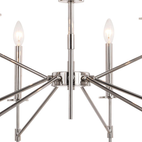 Flash Sale 🤩 Patriot Lighting® Kedzie Polished Nickel 9 Light Chandelier 😀 5 Flash Sale 🤩 Patriot Lighting® Kedzie Polished Nickel 9 Light Chandelier 😀 - Image 3