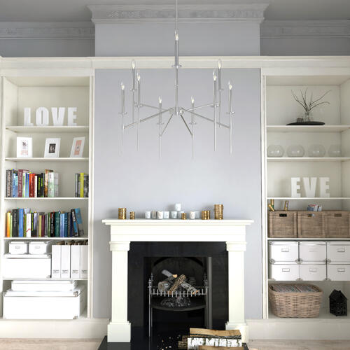 Flash Sale 🤩 Patriot Lighting® Kedzie Polished Nickel 9 Light Chandelier 😀 7 Flash Sale 🤩 Patriot Lighting® Kedzie Polished Nickel 9 Light Chandelier 😀 - Image 5