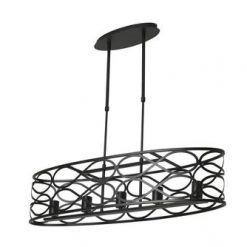 Flash Sale 👍 Patriot Lighting® Phinny Matte Black 5 Light Island Light 🔔