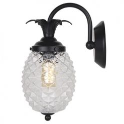 Best deal 🥰 Patriot Lighting® Pineapple Matte Black Outdoor Wall Light ✨ -Patriot Lighting Sales IOL557BK Mside