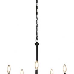 Promo 🤩 Patriot Lighting® Cura Black 5-Light Chandelier 🎉 -Patriot Lighting Sales Kichler 82348 Menards 3518700