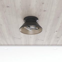 Best Sale 🤩 Patriot Lighting® Kenneth Black & Gold 2-Light Flush Mount Ceiling Light 💯 -Patriot Lighting Sales LS 3518397 20718 Kenneth cmyk