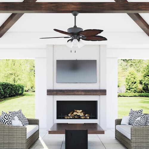 Outlet 🧨 Patriot Lighting™ Sonesta IV 52" Iron Indoor/Outdoor LED Ceiling Fan 🎉 4 Outlet 🧨 Patriot Lighting™ Sonesta IV 52" Iron Indoor/Outdoor LED Ceiling Fan 🎉 - Image 2
