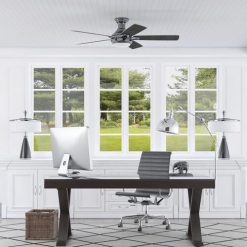 Best Sale 💯 Patriot Lighting™ Ogun 52" Gunmetal Indoor LED Ceiling Fan 🌟 -Patriot Lighting Sales LS 3550722 20757 P SC