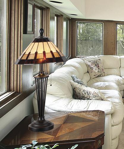 Budget 😍 Patriot Lighting® Denman Tiffany Style Table Lamp 🎁 4 Budget 😍 Patriot Lighting® Denman Tiffany Style Table Lamp 🎁 - Image 2