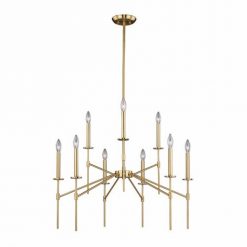 Flash Sale 👏 Patriot Lighting® Kedzie Natural Brass 9 Light Chandelier 😉
