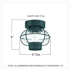 Top 10 ✔️ Patriot Lighting® Shoalview Bronze 1-Light Outdoor Flush Mount Ceiling Light 🧨 -Patriot Lighting Sales MND20325Q1 DIM