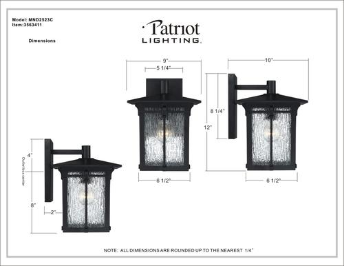 Best deal 😉 Patriot Lighting® Wren Black Outdoor Wall Light ✔️ 4 Best deal 😉 Patriot Lighting® Wren Black Outdoor Wall Light ✔️ - Image 2