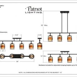 Deals 😀 Patriot Lighting® Lorenzo Bronze 4 Light Island Light ⌛ 17 Deals 😀 Patriot Lighting® Lorenzo Bronze 4 Light Island Light ⌛ -Patriot Lighting Sales MND3407Jdimensionimage