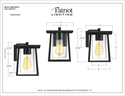 Flash Sale ⭐ Patriot Lighting® Binnie Black Outdoor Wall Light 👏 4 Flash Sale ⭐ Patriot Lighting® Binnie Black Outdoor Wall Light 👏 - Image 2