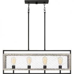 Buy ⌛ Patriot Lighting Elegant Home Patriot Lighting® Elegant Home Bastein Black 4 Light Island Light ✨ -Patriot Lighting Sales MND4155B 3